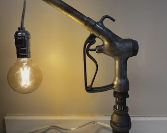 Steampunk Inspired Gas Nozzle Lamp For Garage, Man Cave, Or He/She Shed