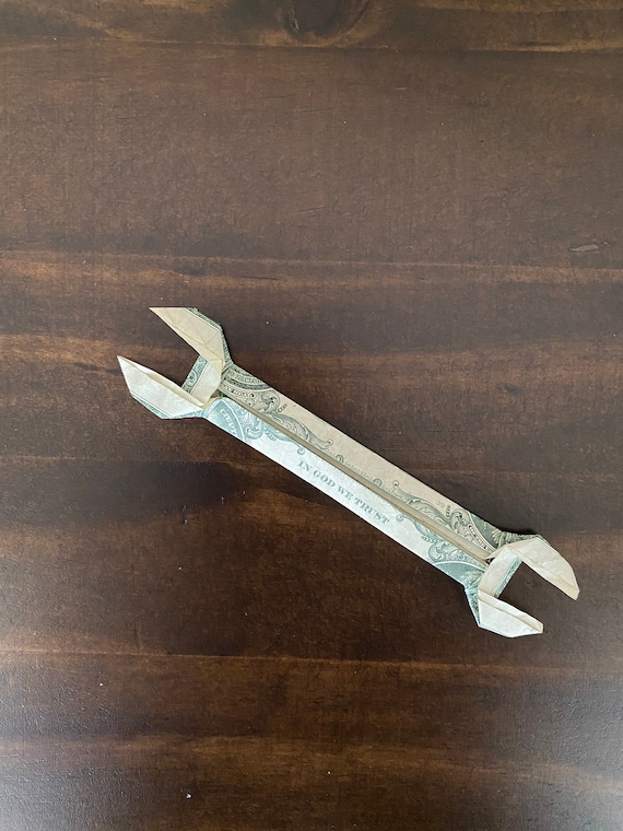 Money Origami Dollar Bill Wrench Etsy