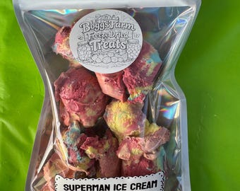 Freeze Dried Superman Ice Cream