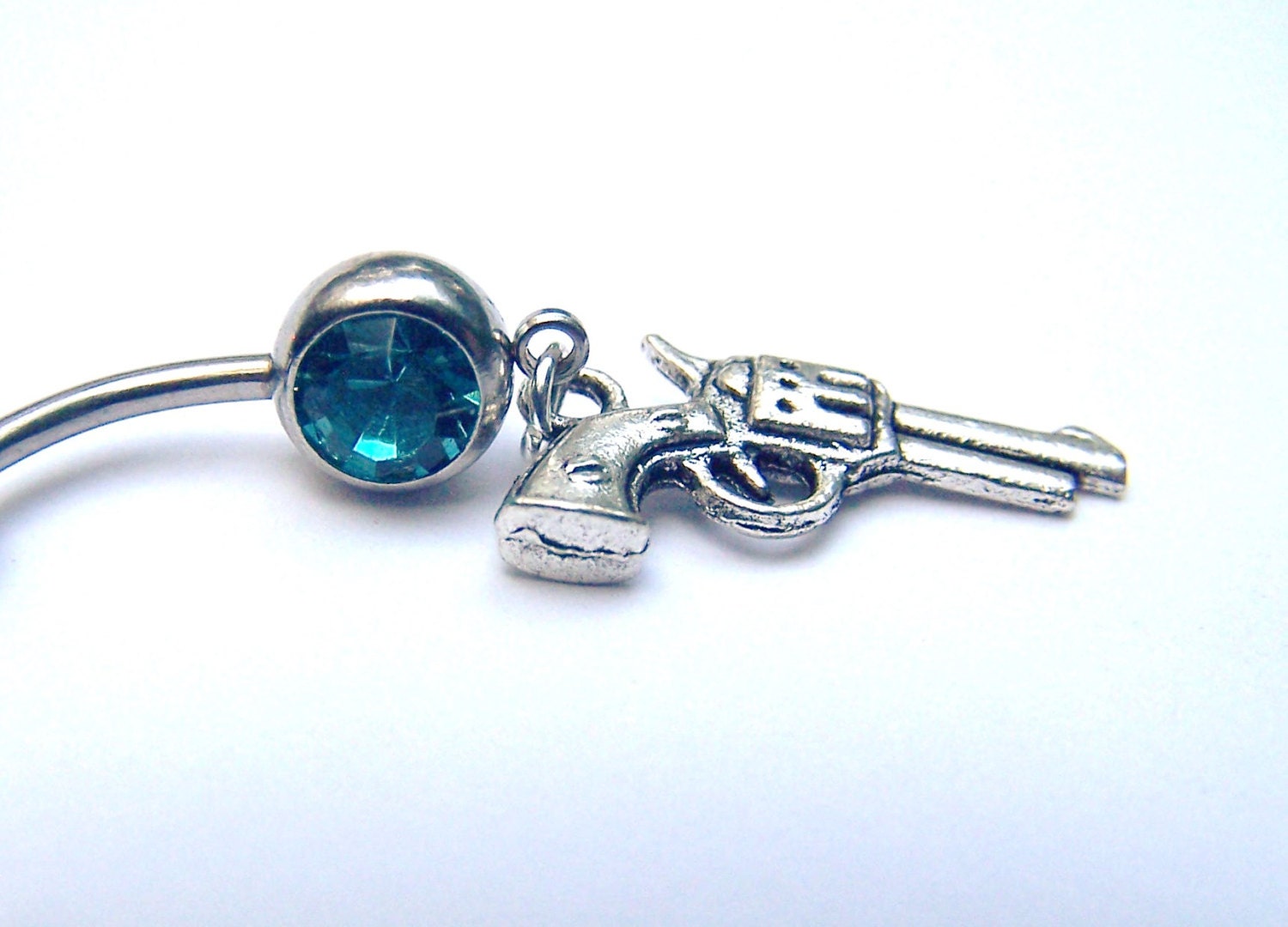 Gun Jewelry Belly Button Jewelry Body Jewelry Bellybutton Etsy