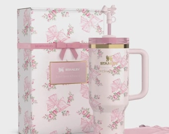 Stanley x Love Shack Fancy 40oz Tumbler Holiday Rosa Pink With Gift Box