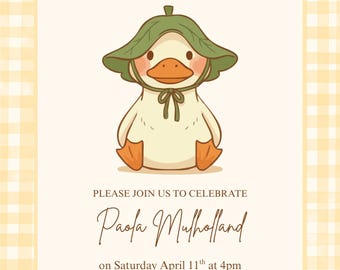 A little duckling baby shower invitation