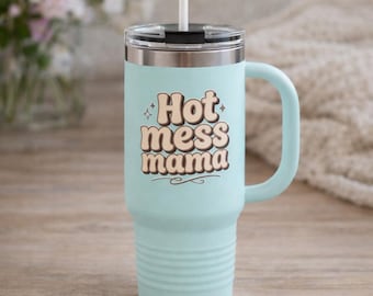 Travel Mug | Insulated Tumbler, Straw Lid