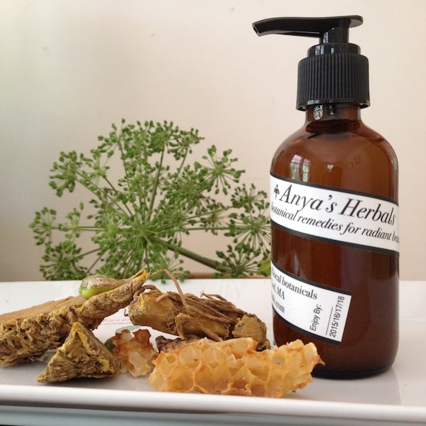 Raw Honey and Turmeric Organic Acne Cleanser. Organic Skin Care Natural Acne Wash Oily to Normal Skin Organic Acne Gentle Treatment