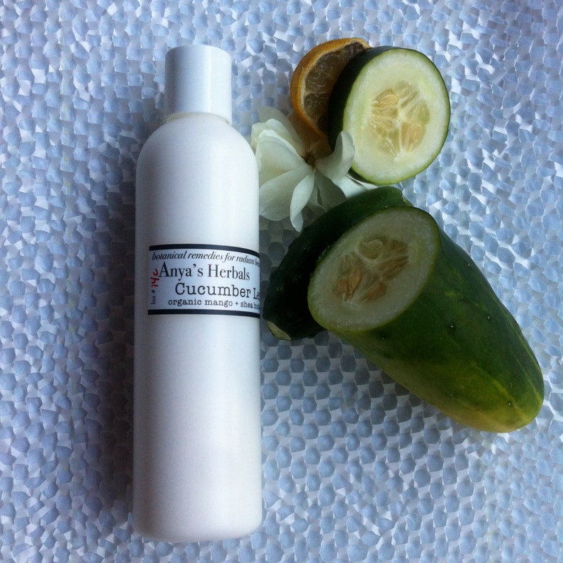 Organic Body Lotion Cucumber Lemon Botanical Body Care Etsy