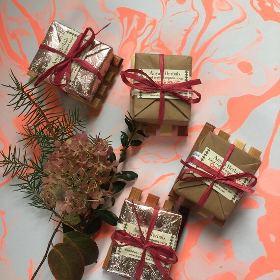Gift Set Organic Bar Soap With Reclaimed Barn Wood Handmade Etsy
