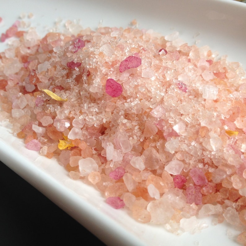 Organic Bath Salts / Pink Bath Salts / Minersl Bath / Natural Etsy