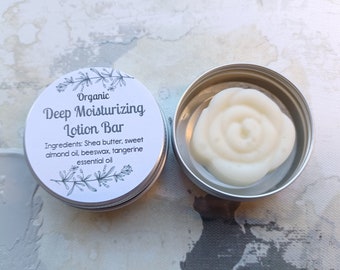 All Natural Lotion Bars, 2 Pack - Organic, No Dyes, No Artificial Fragrances