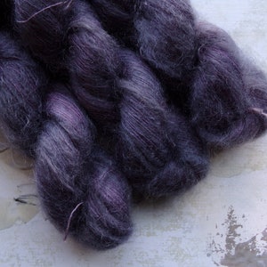 Java - Hand dyed Yarn / Handdyed yarn, Kid Silk Yarn, Wool Yarn - Dark Brown, Coffee Color - 72/28 Kid Mohair & Silk - Lace Weight - 50g