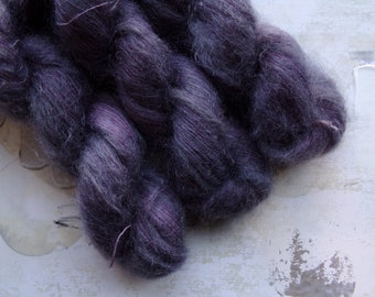 Java - Hand dyed Yarn / Handdyed yarn, Kid Silk Yarn, Wool Yarn - Dark Brown, Coffee Color - 72/28 Kid Mohair & Silk - Lace Weight - 50g