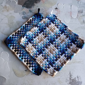 Große Topflappen Topflappen aus Baumwolle mit Öse, 100% Baumwolle, maschinenwaschbar, 2er Set