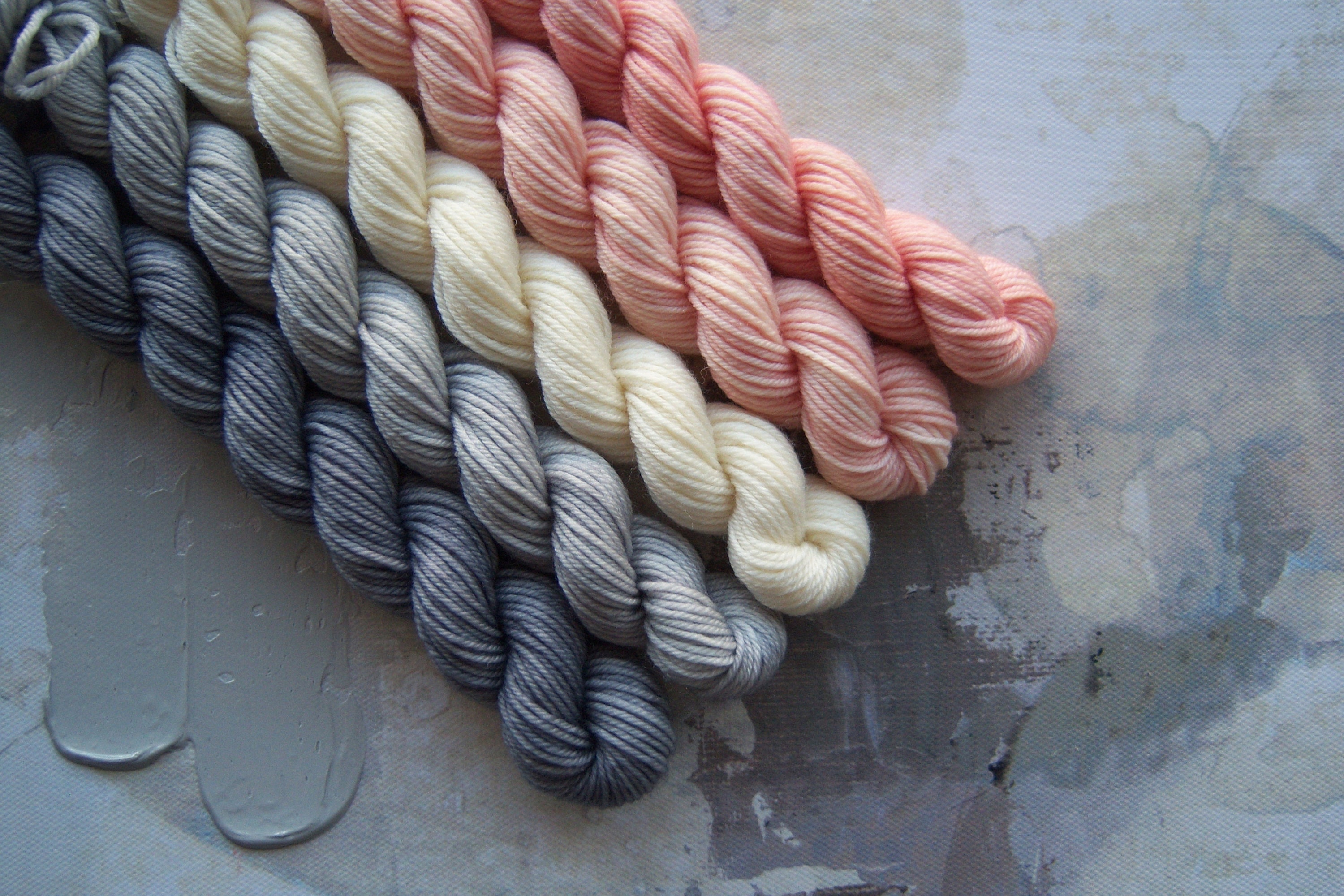 Slow Dance Gradient Set, Hand Dyed Yarn / Handdyed yarn, Sock Yarn, Wool yarn, 10g, 20g, and 100g sets