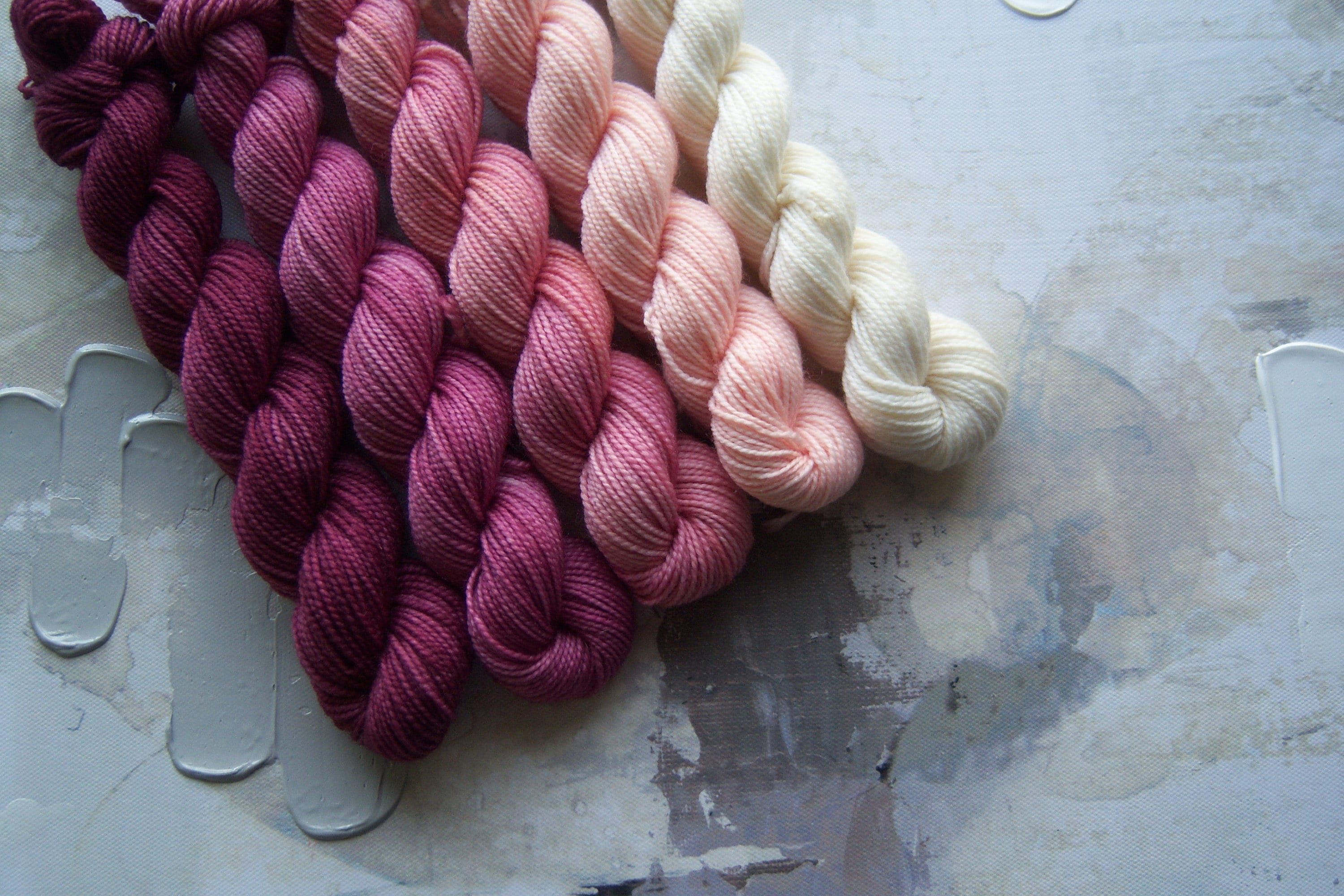 Mini Skeins of Yarn PAINTBOX gradient yarn set HORIZON
