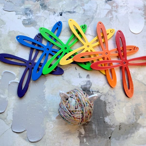 UPDATED Yarn Bobbins, Yarn Winder, Yarn Holder, Rainbow or Multi-colored Sets