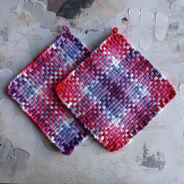 Cotton Loop Potholders Etsy