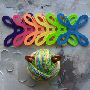 Yarn Bobbins, Yarn Winder, Yarn Holder, Rainbow set of Yarn Bobbins, Large or Small, Set of 6