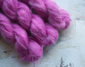 Berried Treasure - Hand dyed Yarn / Handdyed yarn, Kid Silk Yarn, Wool Yarn - 72/28 Kid Mohair & Silk - Lace Weight - 50g