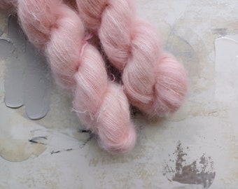 Bubblegum - Hand dyed Yarn / Handdyed yarn, Kid Silk Yarn / Alpaca Silk Yarn, Wool Yarn - Lace Weight - 50g