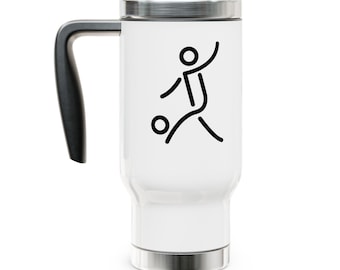 Stainless Steel Travel Mug with Handle, 14oz