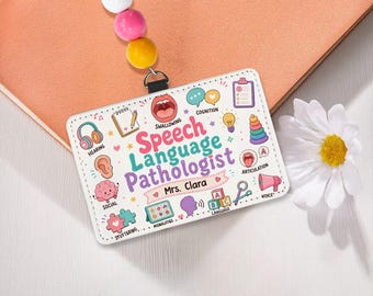 Personalized Speech Language Pathologist Badge Holder, Custom  Badge Reel, Speech Therapist ID Badge, School SLP Gift, SLP Lanyard