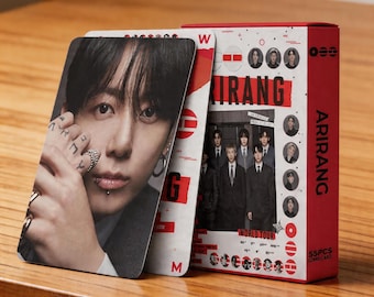 55 SZTUK gadżetów BTS Arirang z nowego albumu K-pop Lomo Photocards, zestaw fotokartek z albumu, idealny na koncert, prezent dla fanów BTS