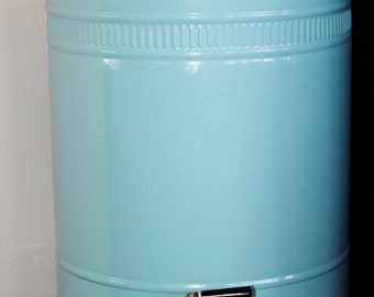Shabby Chic Aqua tin beverage container Home decor Garden decor Metal