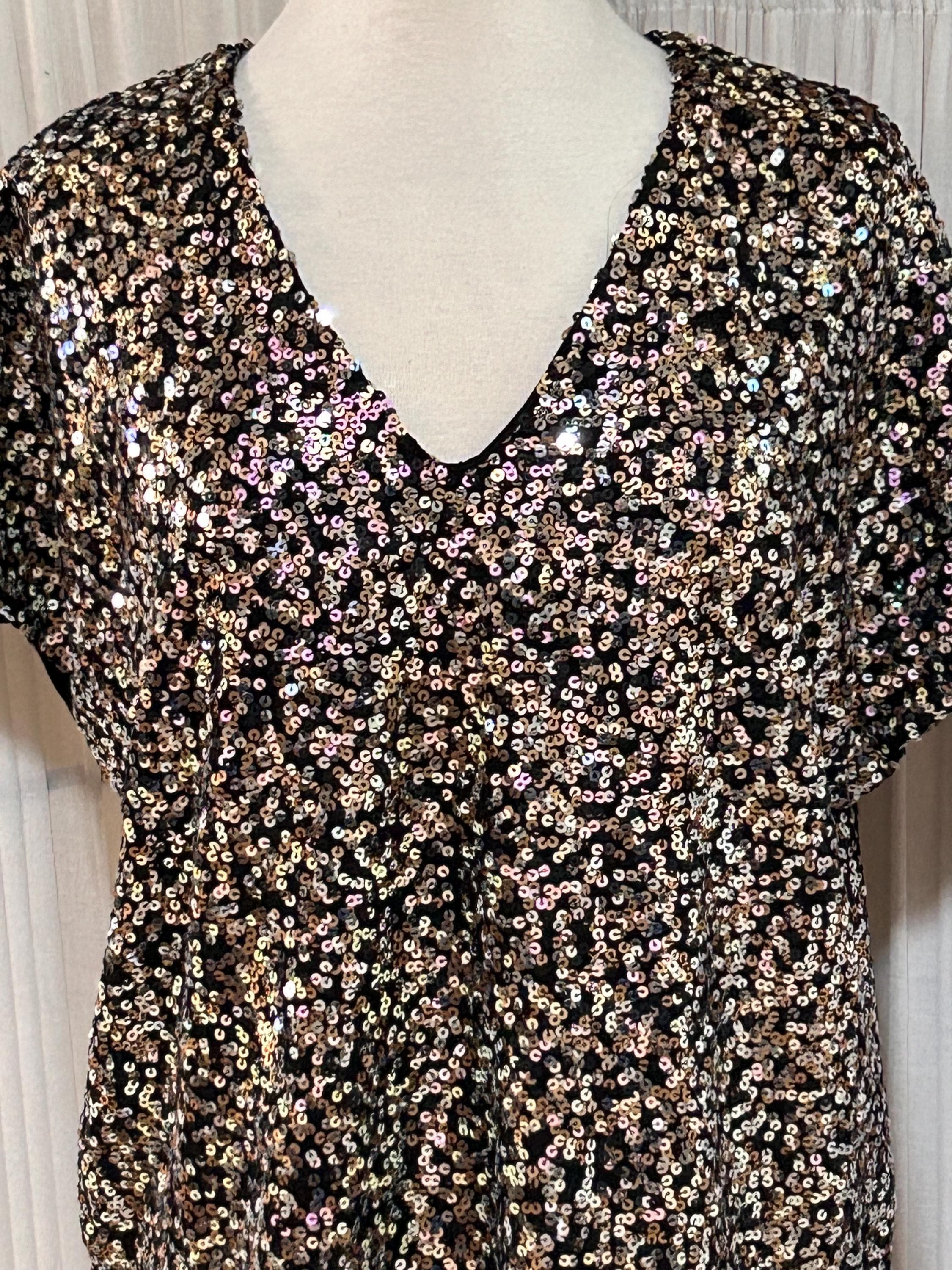 together sequin dress By Together Sequin Shift Dress in Black