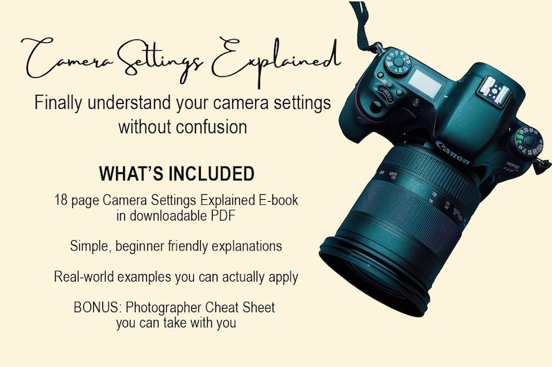 Camera Learning Camera Settings Explained for Beginners | Photography Guide PDF ...
