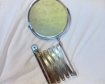 Vintage Two-Sided Swivel Wall Mount Vanity Mirror Mirror w/5X Magnification 18”