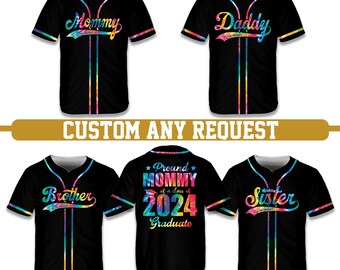 Custom Graduation Baseball Jersey Personalized Senior Class Of 2024 Graduate Jersey Baseball Game Day Matching Outfit For Graduate Family