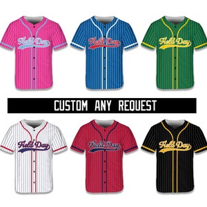 Custom Field Day Trip Baseball Jersey Personalized Field Day Let The Game Begin Jersey Baseball Game Day Matching Outfit For Baseball Player Custom Color