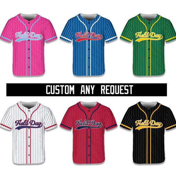 Maillot de baseball personnalisé pour une sortie sur le terrain pour une journée sur le terrain personnalisée Maillot pour une journée de match de baseball que la partie commence, tenue assortie pour joueur de baseball