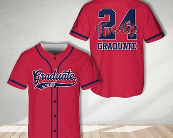 Custom Graduation Baseball Jersey Personalized Senior Class Of 2024 Graduate Jersey Baseball Game Day Matching Outfit For Graduate Family