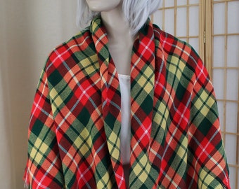 Vintage Macy&#39;s/Glentex 1950&#39;s Shawl New Old Stock with Tags Soft Plaid