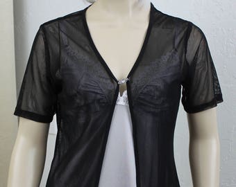 Vintage pure NetTop maat X klein over blouse schouderophalen