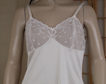 Vintage Vassarette Munsingwear White Full Slip Size 36" Satinessense