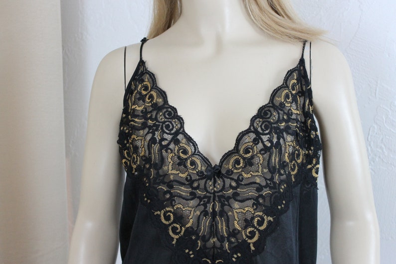 Vintage Black Nightgown Plus Size