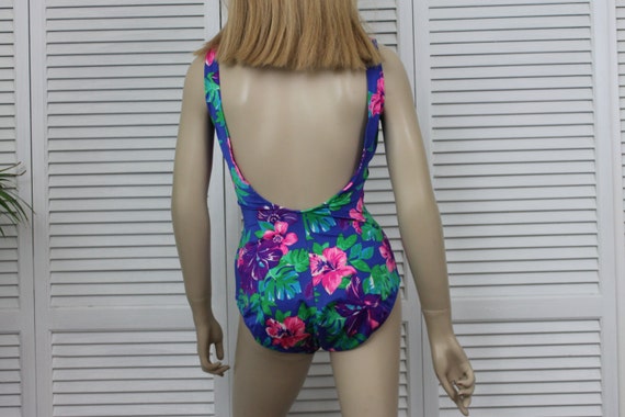 Vintage Floral One Piece Bathing Suit Maxine Of H… - image 5