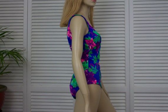 Vintage Floral One Piece Bathing Suit Maxine Of H… - image 4