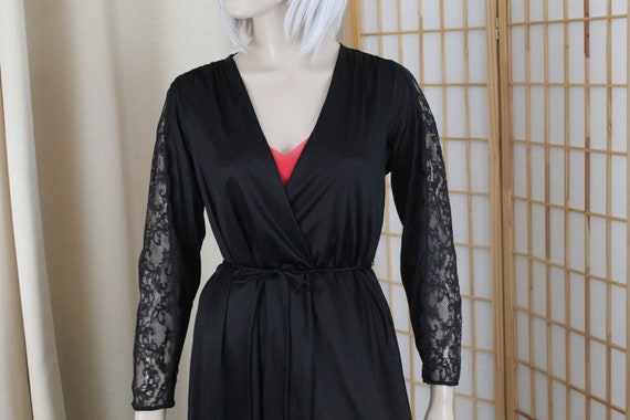Vintage Maidenform Dreamwear Long Black Nylon Pei… - image 1