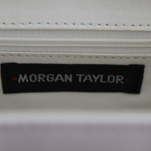 Vintage Morgan Taylor White Leather Cross Body Hand Bag image 5