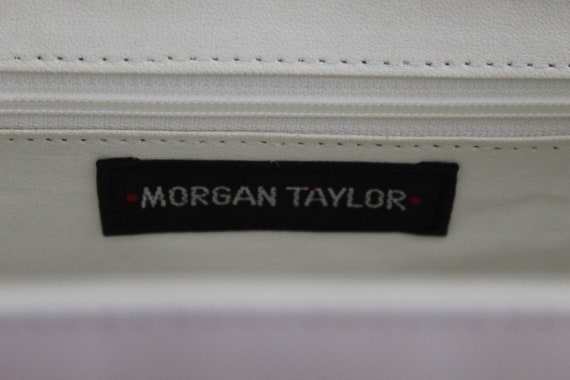 Vintage Morgan Taylor White Leather Cross Body Ha… - image 5