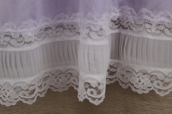 Vintage Girls Nylon Full Slip Lavender/Purple/Whi… - image 7