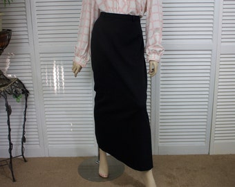 Vintage Long Black Skirt Size 8