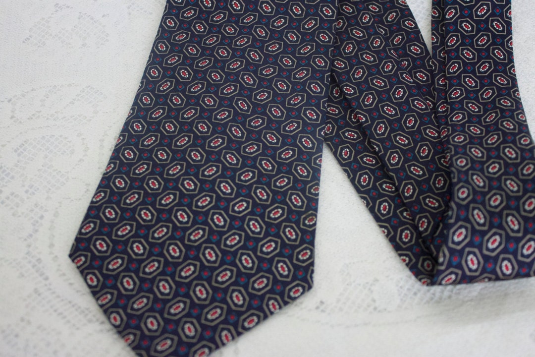 Vintage Christian Dior Silk Mens Tie Blue/red - Etsy