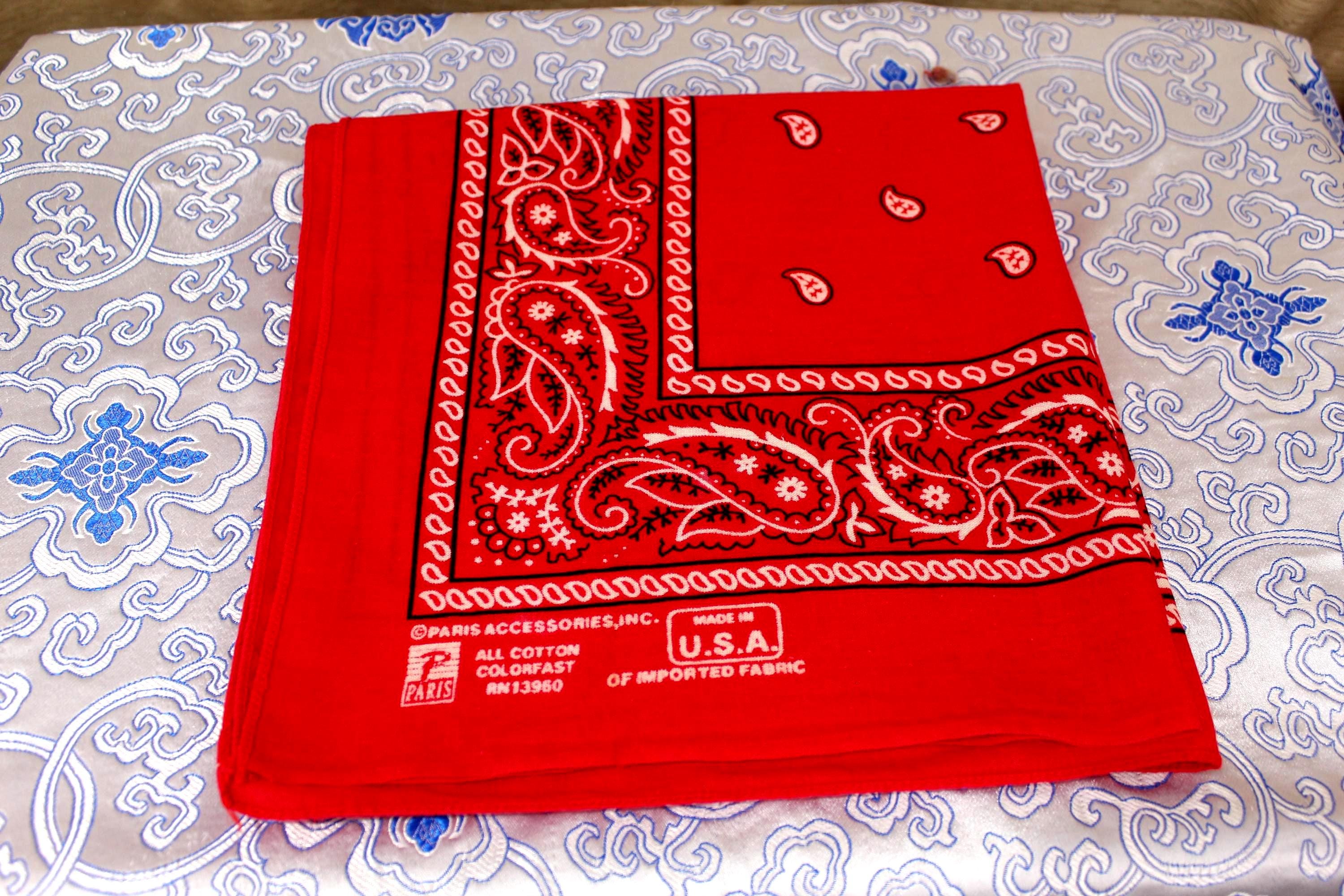 アンティーク　未裁断バンダナ　ダイス　フランス　1900s Vintage French Bandana - Etsy