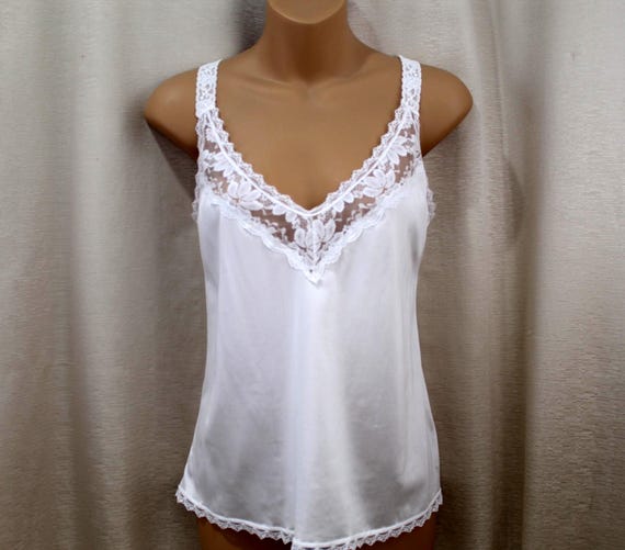Vintage Maidenform Something Special White Nylon Cami Size Medium 36"