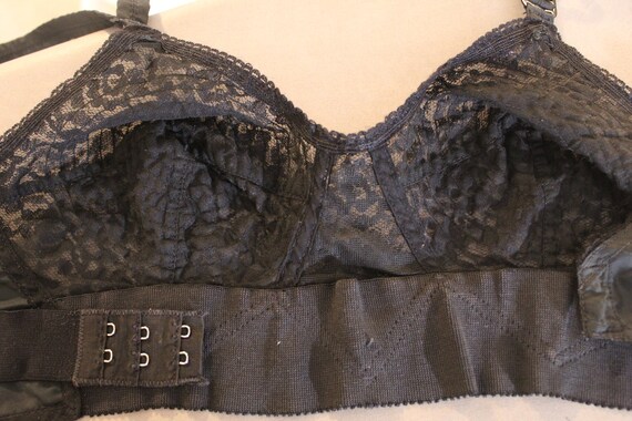 Vintage Formfit 'Romance' Black Bra Size 34-36 B … - image 5