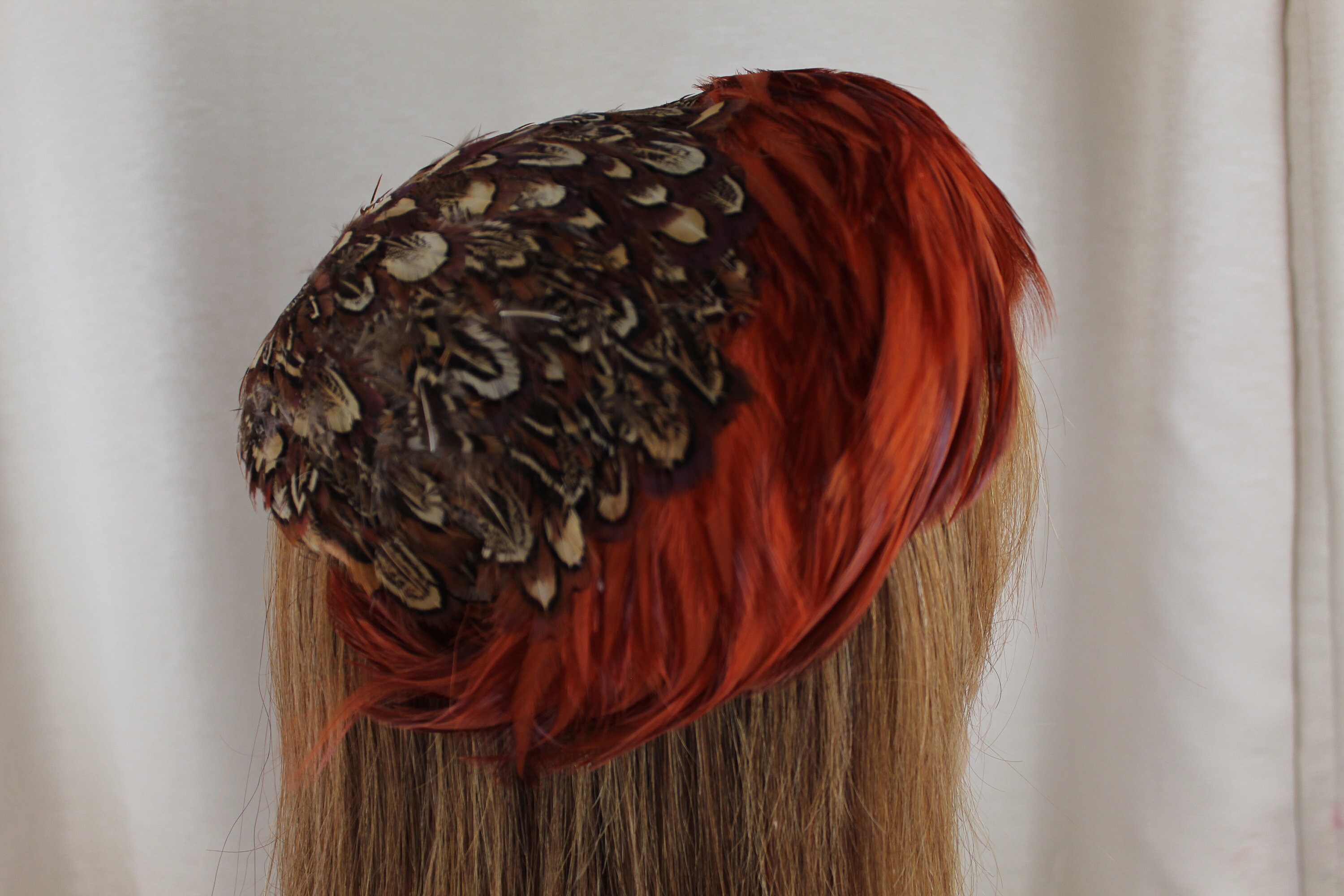 Vintage Modern Miss Pheasant Feather Juliest Hat USA - Etsy