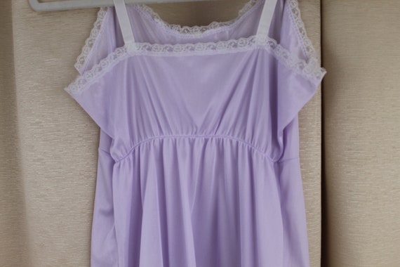 Vintage Girls Nylon Full Slip Lavender/Purple/Whi… - image 5